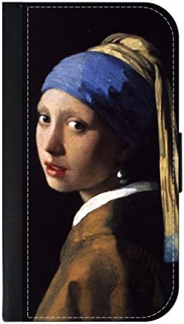 Johanes Vermeer-Girl With Pearl Earring- Wallet Case for the Apple Iphone 6 only Universal with a Flap Cover and Magnetic Closing Flap-PU Leather and Suede