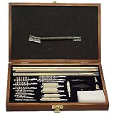 Gun Cleaning Kit Universal 78 Piece with Wooden Storage & Carry Case