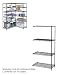 Safco 5286BL Black Industrial Add-On Unit, 36 by 18-Inch