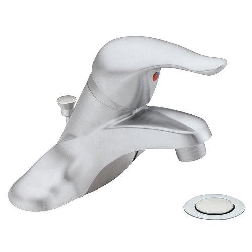 Moen L4621BC Chateau Single Handle Lavatory Faucet With Drain Assembly, Brushed Chrome (Not CA / VT Compliant)