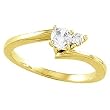 14K Yellow Gold Diamond Engagement Ring - 0.31 Ct.