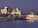 Paddlewheeler Natchez Docked at Riverwalk, New Orleans, Louisiana, USA Photographic Poster Print by Adam Jones, 64x48