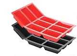 De Buyer-Moul Flex-1976.01-Moul   Flex Noir - Plaque de 9 Portions Cake