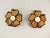 Flower table top candle holders (Dark Stain)