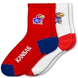 NCAA Kansas Jayhawks Mens Two Pack Socks
