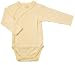 Kushies Everyday Layette Wrap Long Sleeve Bodysuit, 3 Months, Yellow