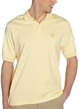  : IZOD Men's Short Sleeved Crested Solid Interlock Knit Polo, Sun City, Medium