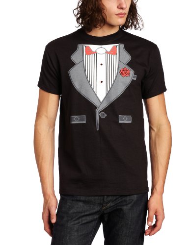 T-Line Men's Tuxedo T-Shirt, Black, Medium