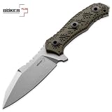 Boker Colubris, Olive Green G-10 Handle, Stonewashed Finish, Plain