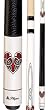 Coveted Heart 58" Players Flirt Series Two-Piece Womens Pool Cue - Billiards Equipment
