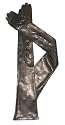 Women's Italian Opera Length Silk Lined Black Leather Gloves By Fratelli Orsini