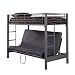 Powell 3" "Matte Black" Textured Twin/Futon Bunk Bed  (G)