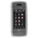 LG VX10000 Voyager Cell Phone Accessory Bundle - Flexible Soft Clear Silicone Case + Premium Clear Reusable LCD Screen Protector with Lint Cleaning Cloth By Ikross