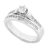 14k White Gold 0.45ctw Round Brilliant Diamond Wedding Ring Set (IJ/I1)