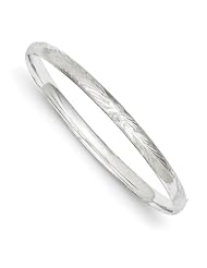 14k 3/16 Wg Florentine Engraved Hinged Bangle