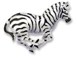 Clearly Charming Grevy's Zebra Sterling Silver and Enamel Pin