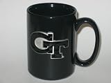 GEORGIA TECH YELLOW JACKETS 15 oz. Ceramic COFFEE MUG with Pewter Team Logo