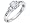 Diamond Engagement Ring: 18K Pure White Gold 3/5 Carat (ctw), Size 5