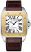 Cartier Men\'s W20072X7 Santos 100 XL Automatic Yellow Gold Stainless Steel and Leather Watch
