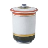 湯呑み　蓋付寿司湯呑　赤金線　美濃焼