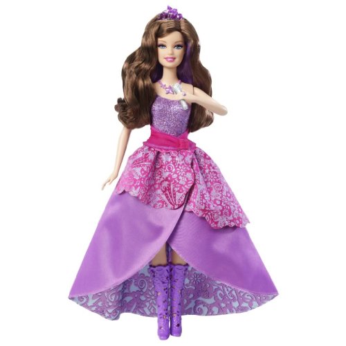 Barbie The Princess And The Popstar Keira Doll - Brunette Purple Hairstyle Complete With A Crown Jouets, Jeux, Enfant, Peu, Nourrisson
