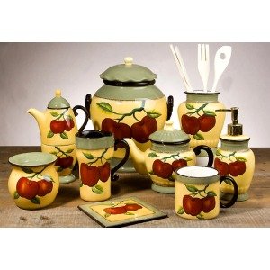 Ceramic apple cookie jar Apple Festival Harvest