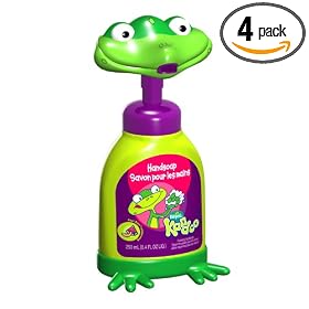 Pampers Kandoo Foaming Handsoap Pump with Frog Head, Magic Melon Scent, 8.4 Fluid Ounces (Pack of 4)