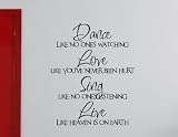 Dance like no ones watching Vinyl wall lettering stickers quotes and sayings home art decor decal