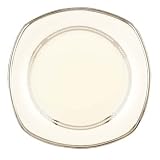 Lenox Engagement Platinum Banded Ivory China Square Accent Plate