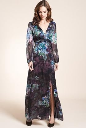 Autograph Exclusive Pure Silk Floral Maxi Dress