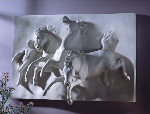 Sale!! The Horses of Anahita Wall Sculpture: Large-scale