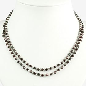 Handmade Two Strand Garnet Necklace by AsiaEXP