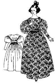 1830s Full High Gown Pattern
