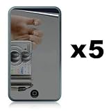 5-Pack Premium Reusable LCD Mirror Screen Protector with Lint Cleaning Cloth for Apple iPod Touch 2nd Gen 8GB 16GB 32GB