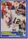 1989 Score Randall Cunningham Football Card #75 - Shipped In Protective Display Case!