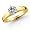 18k Yellow Gold 1.25 Carat Round Cut Cathedral Solitaire Diamond Ring (G-H ; SI1-2) Size 5