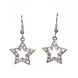 Earrings - E106 - Crystal Star ~ Clear