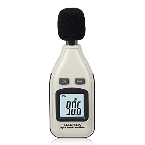 FLOUREON 小型デジタル騒音計 デジタルサウンドレベル30db~130db　簡単、手軽に騒音測定　音量測定（騒音計 騒音 測定器 計測器)