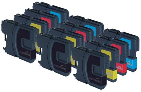 12 Brother MFC 490CW Hochwertige Kompatible Druckerpatronen - Cyan Magenta Gelb Schwarz