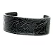 Embossed Black Tooled Western Leather Cuff