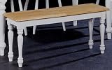 Tribune Natural/White Dining Bench