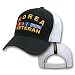 Adjustable Black Military Trucker Hat - Korea Veteran