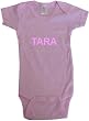 TARA - Name Series - White, Blue or Pink Onesie / Baby T-shirt