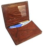 MW580 3" x 4" Mens Leather Credit Card Holder Wallet Available in Different Colors