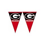 Georgia Bulldogs NCAA 25Ft String Of 6 x 9 Party Pennants (Flags)