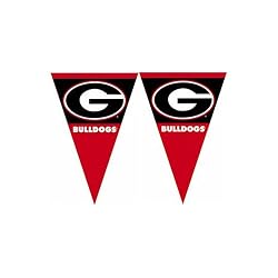 Georgia Bulldogs NCAA 25Ft String Of 6 x 9 Party Pennants (Flags) by BSI Products Inc.