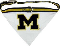 NCAA Dog Collar Bandana, Large, University of Michigan Wolverines