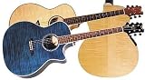 Dean Exotica Acoustic-Electric Cutaway Guitar, Trans Black with Tuner Preamp