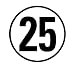 Produkt-Bild: Hinweisschild TEMPO 25 KM/H, PVC-Klebeschild f&uuml;r verschiedene Einsatzbereiche, f&uuml;r LKW, Durchmesser: 200 mm