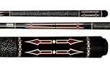 Imperial Medallion Series Black with Red Arrows Pool Cue